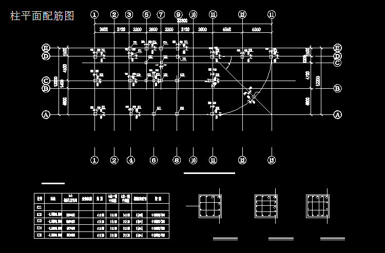柱平面配筋图