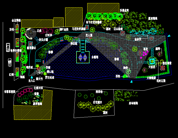 公园广场绿化带设计CAD施工图6