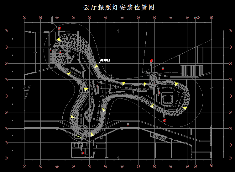 云厅探照灯安装位置图