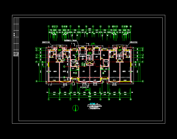 别墅设计工程结构CAD施工图