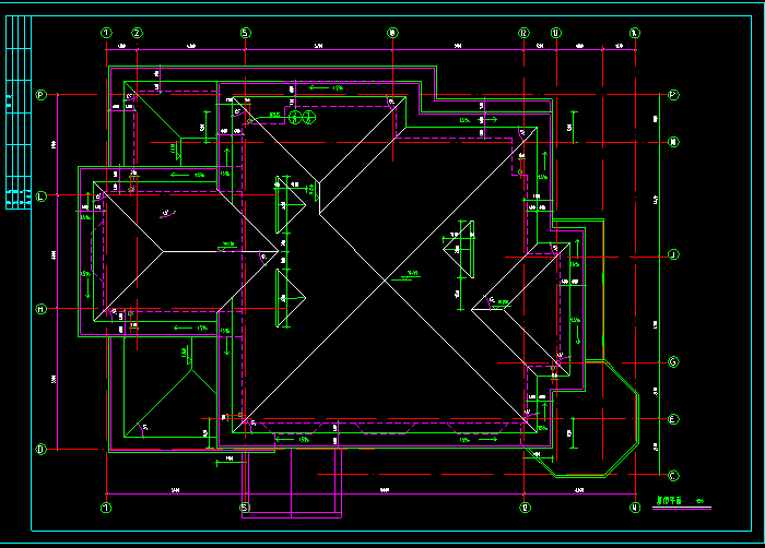 屋顶平面图