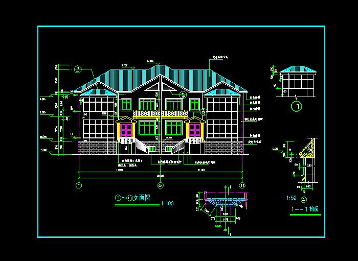 半岛别墅山庄建筑CAD结构图7