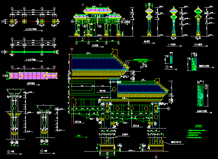 牌楼CAD建筑设计方案图7