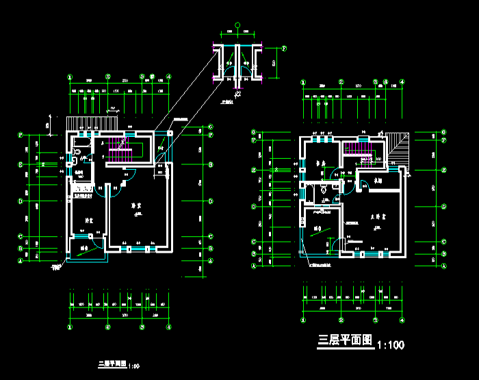 小区别墅建筑设计CAD图纸