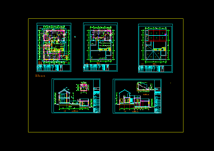 农村自建房cad建筑图1