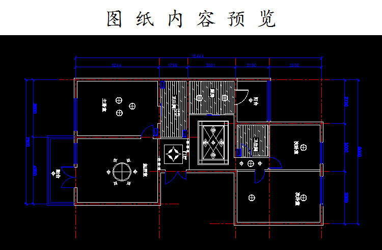 大户型地坪平面图