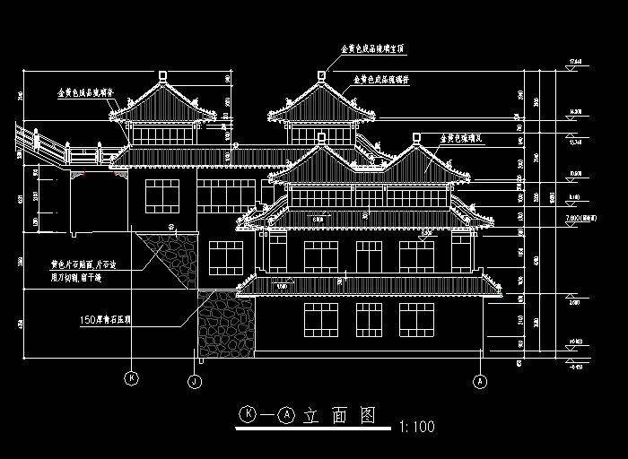 仿古建筑CAD设计施工图纸3