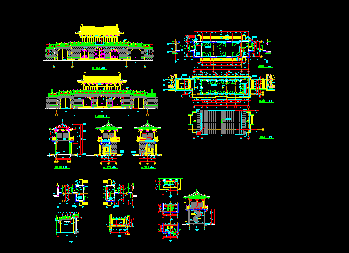 仿古建筑CAD设计施工图纸6