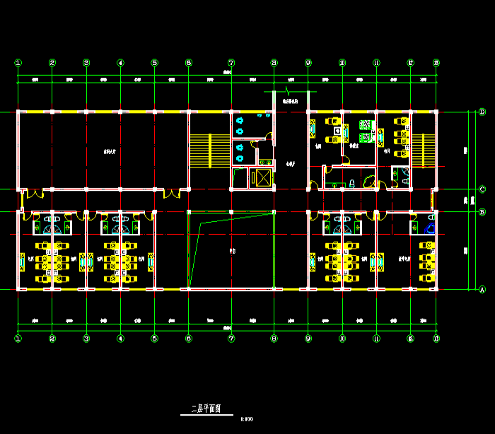 休闲中心娱乐设施建筑施工图