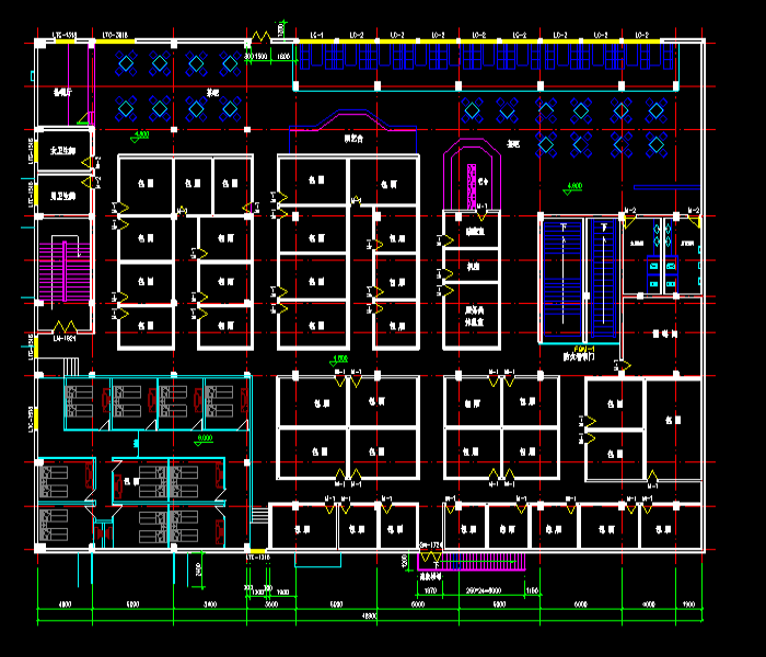 休闲中心娱乐设施建筑施工图