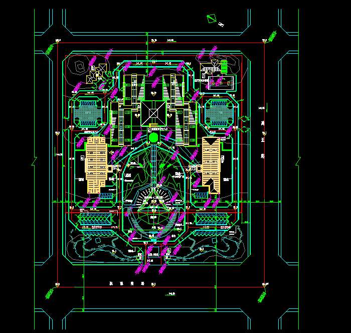 某中心广场景观设计CAD施工图1