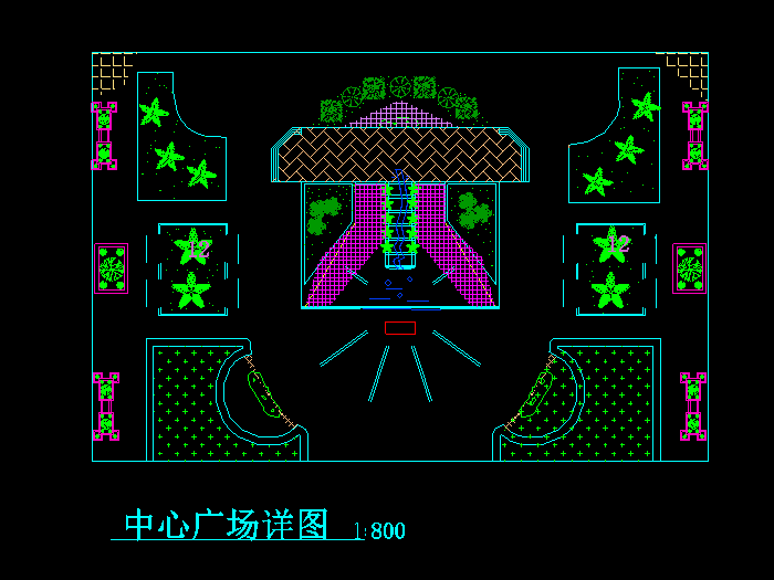 某中心广场景观设计CAD施工图6