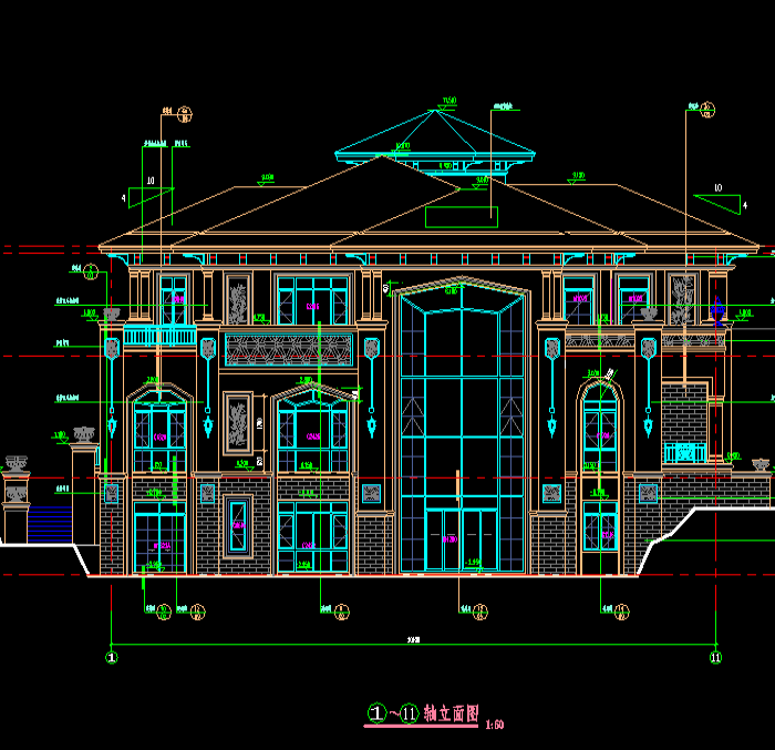 农村新型别墅建筑CAD施工图