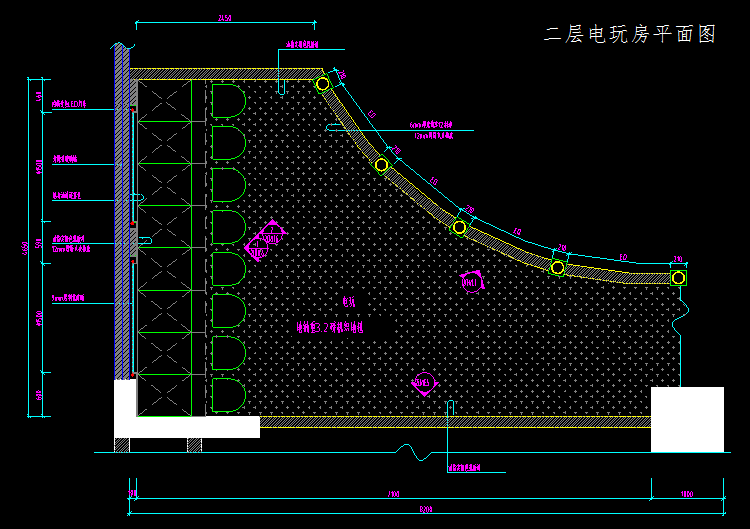 二层电玩房平面图