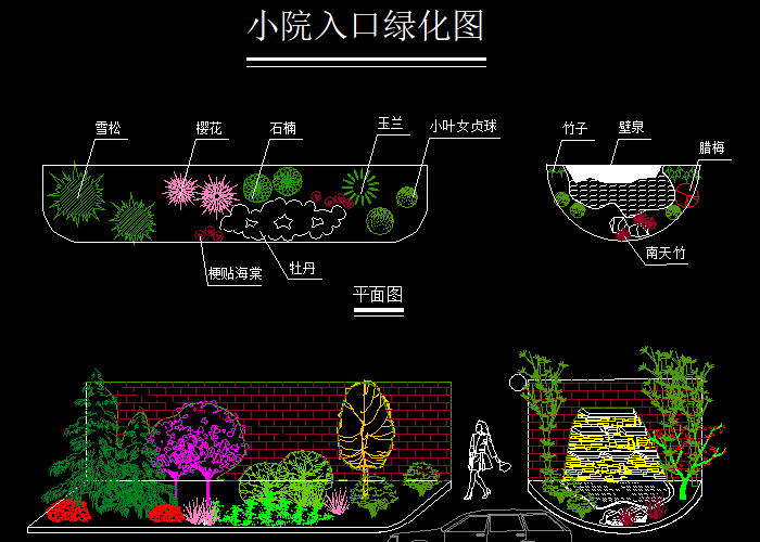 植物种植生态绿化施工图纸