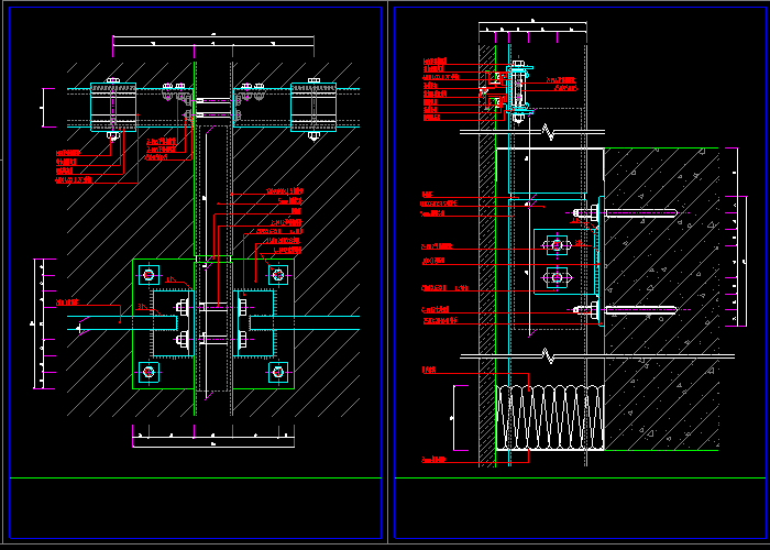幕墙重要节点施工图