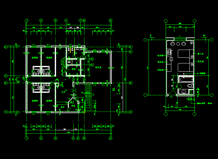 花园别墅建筑施工图纸7