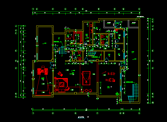 三层小别墅建筑设计CAD施工图纸2