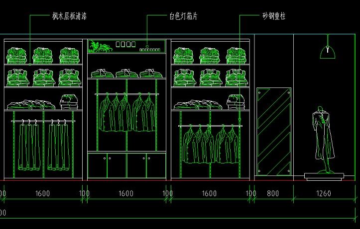 展柜立面图装修图