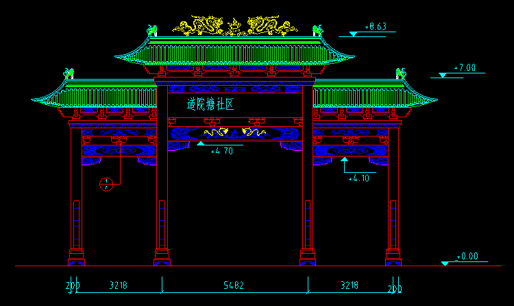 石牌坊正面